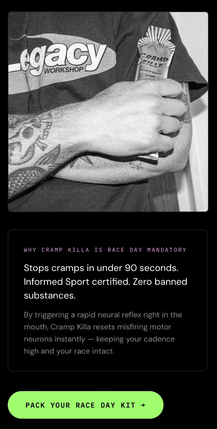 Athlete-proof formula email